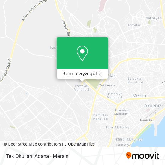 Tek Okulları harita