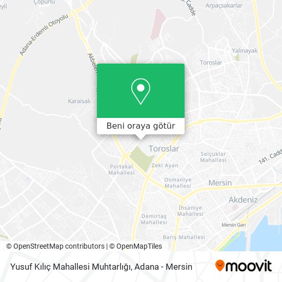 Yusuf Kılıç Mahallesi Muhtarlığı harita