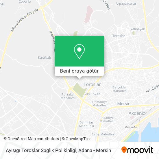 Ayışığı Toroslar Sağlık Polikinligi harita
