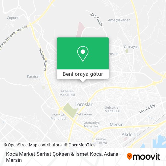 Koca Market Serhat Çokşen & İsmet Koca harita