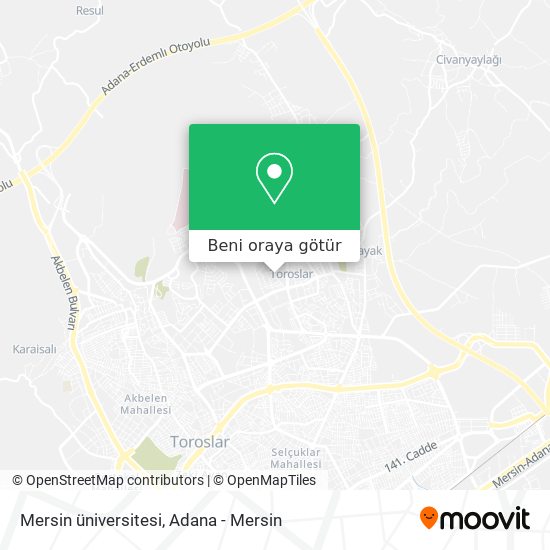 Mersin üniversitesi harita