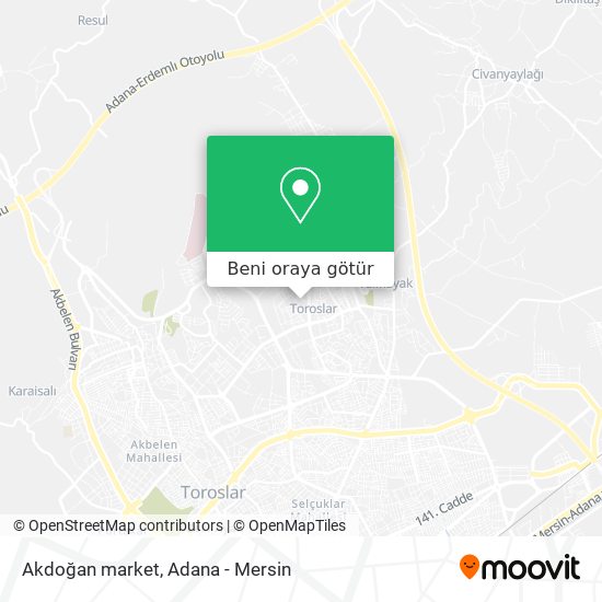 Akdoğan market harita