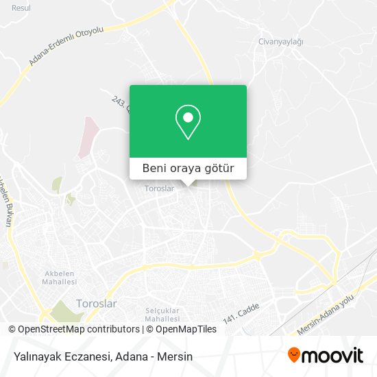Yalınayak Eczanesi harita