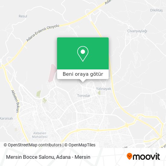 Mersin Bocce Salonu harita