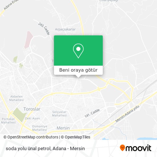 soda yolu ünal petrol harita
