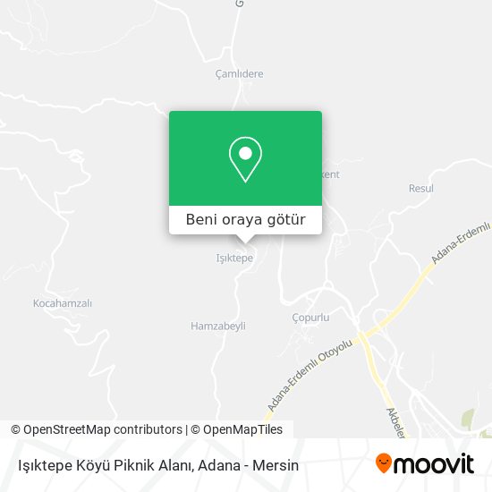 Işıktepe Köyü Piknik Alanı harita