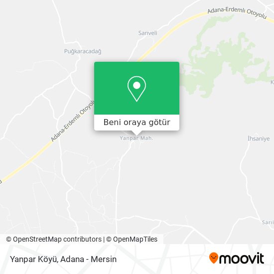 Yanpar Köyü harita