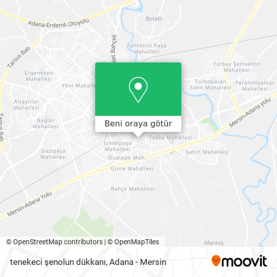 tenekeci şenolun dükkanı harita