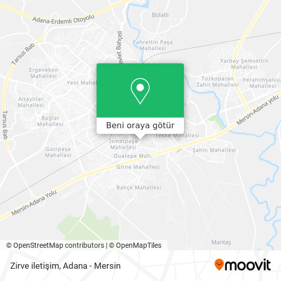 Zirve iletişim harita