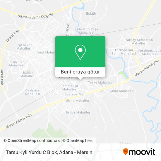 Tarsu Kyk Yurdu C Blok harita