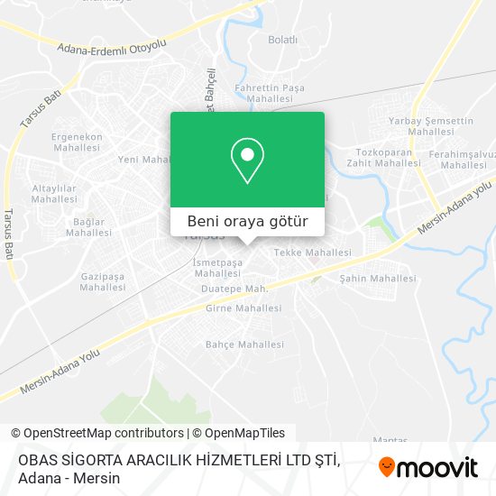 OBAS SİGORTA ARACILIK HİZMETLERİ LTD ŞTİ harita