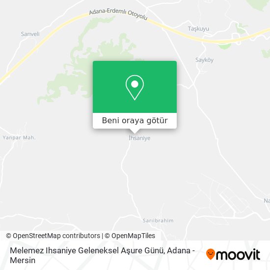 Melemez Ihsaniye Geleneksel Aşure Günü harita