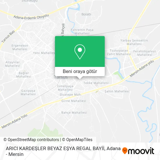 ARICI KARDEŞLER BEYAZ EŞYA REGAL BAYİİ harita