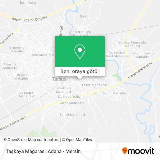 Taşkaya Mağarası harita