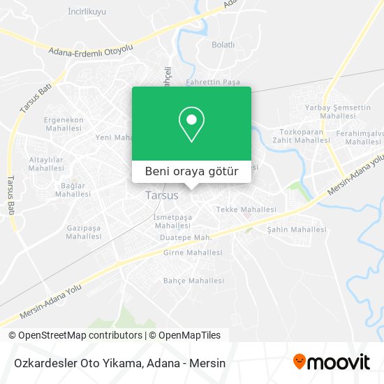 Ozkardesler Oto Yikama harita