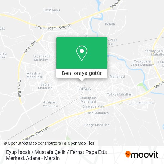Eyup İşcalı / Mustafa Çelik / Ferhat Paça Etüt Merkezi harita