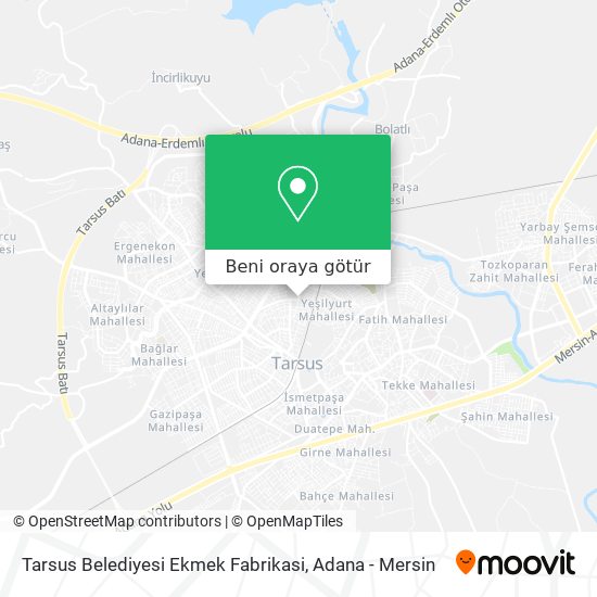 Tarsus Belediyesi Ekmek Fabrikasi harita