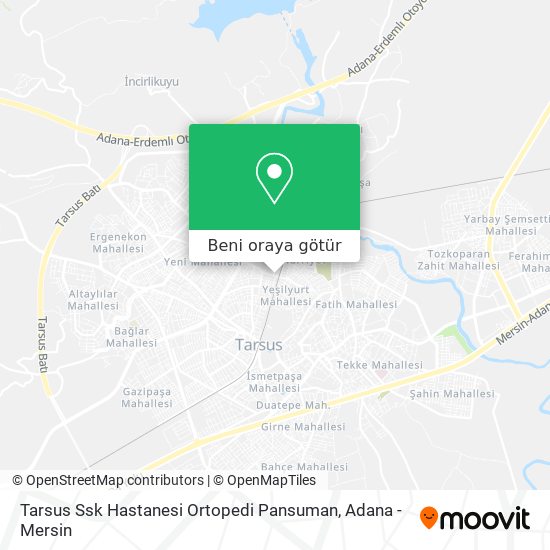 Tarsus Ssk Hastanesi Ortopedi Pansuman harita