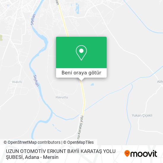 UZUN OTOMOTİV ERKUNT BAYİİ KARATAŞ YOLU ŞUBESİ harita