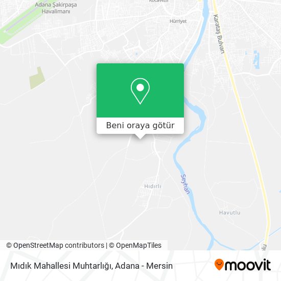 Mıdık Mahallesi Muhtarlığı harita