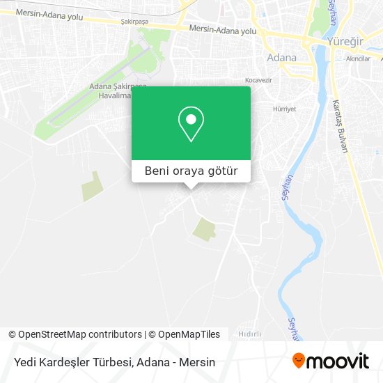 Yedi Kardeşler Türbesi harita
