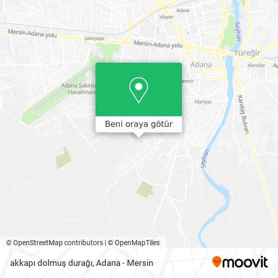 akkapı dolmuş durağı harita