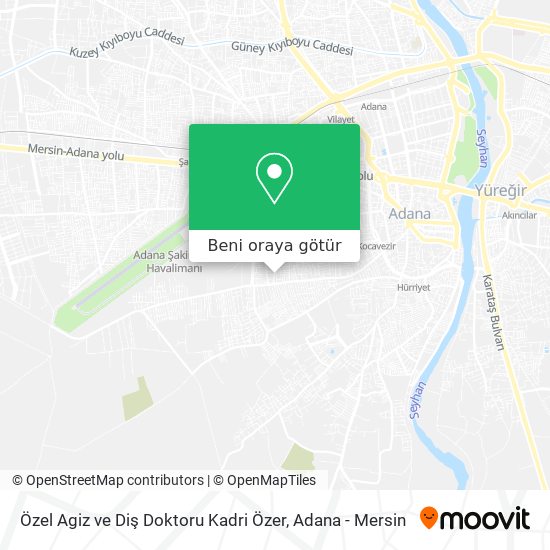 Özel Agiz ve Diş Doktoru Kadri Özer harita