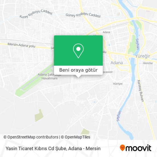 Yasin Ticaret Kıbrıs Cd Şube harita