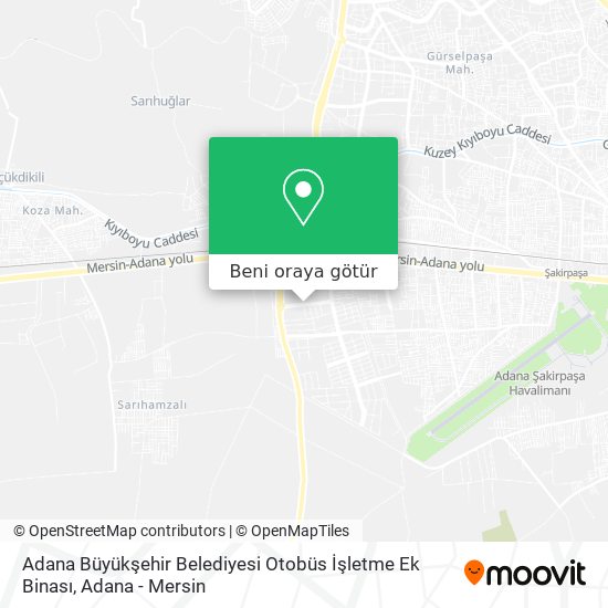 Adana Büyükşehir Belediyesi Otobüs İşletme Ek Binası harita