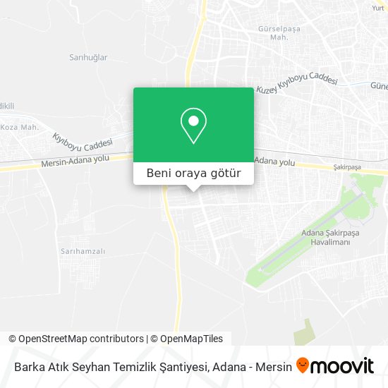 Barka Atık Seyhan Temizlik Şantiyesi harita