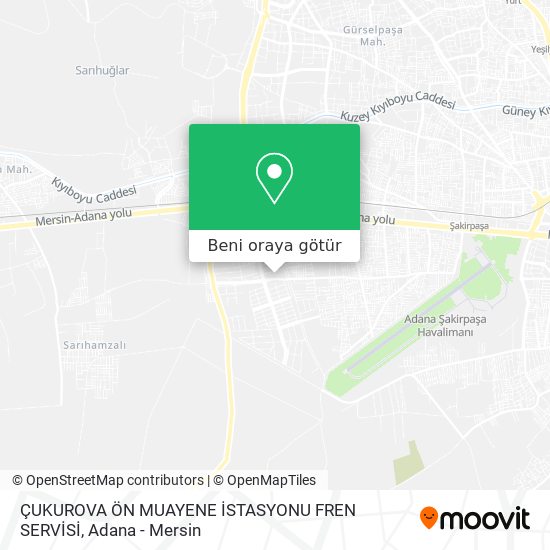 ÇUKUROVA ÖN MUAYENE İSTASYONU FREN SERVİSİ harita