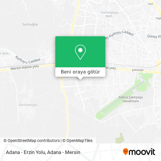 Adana - Erzin Yolu harita