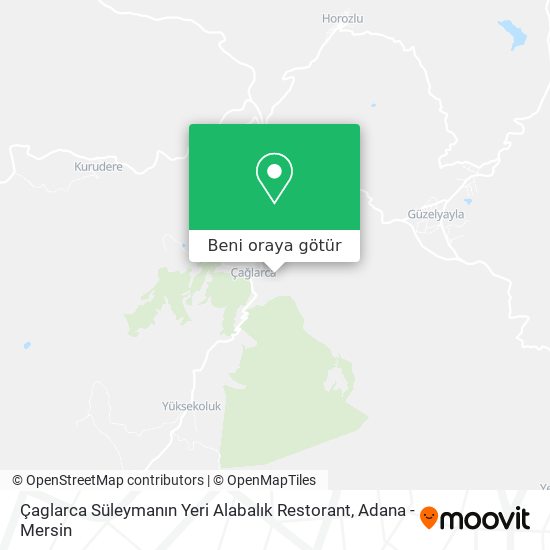 Çaglarca  Süleymanın Yeri   Alabalık  Restorant harita