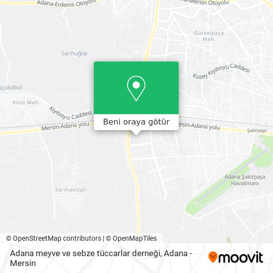 Adana meyve ve sebze tüccarlar derneği harita