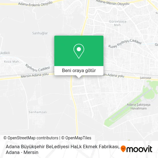 Adana Büyükşehir BeLediyesi HaLk Ekmek Fabrikası harita