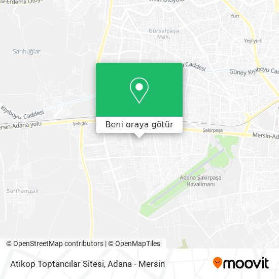 Atikop Toptancılar Sitesi harita