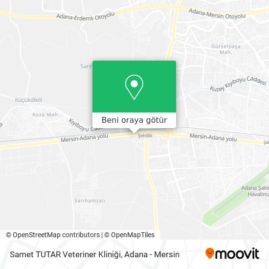 Samet TUTAR Veteriner Kliniği harita