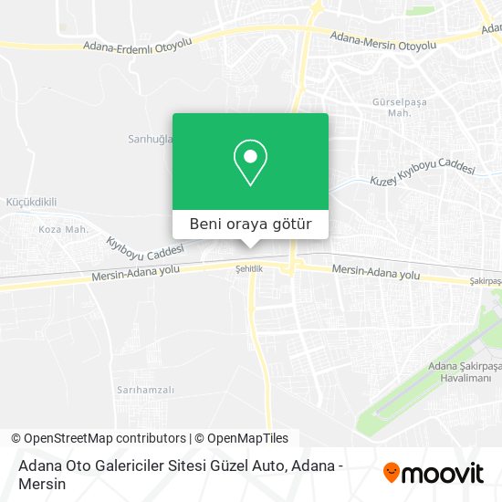 Adana Oto Galericiler Sitesi Güzel Auto harita