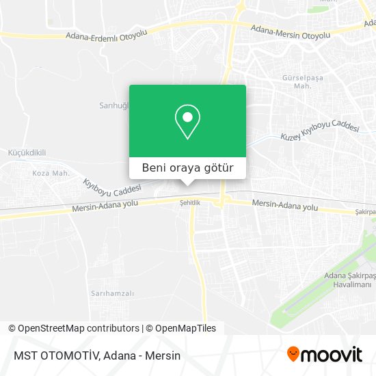 MST OTOMOTİV harita