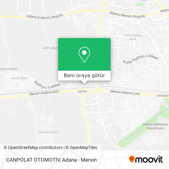 CANPOLAT OTOMOTİV harita