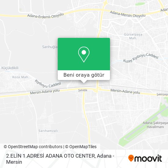 2.ELİN 1.ADRESİ ADANA OTO CENTER harita