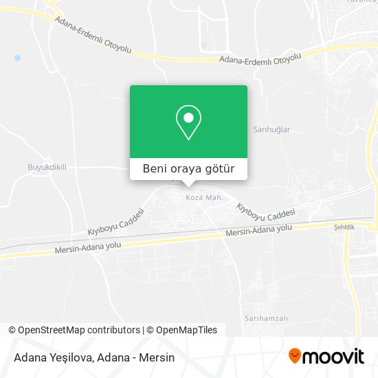 Adana Yeşilova harita