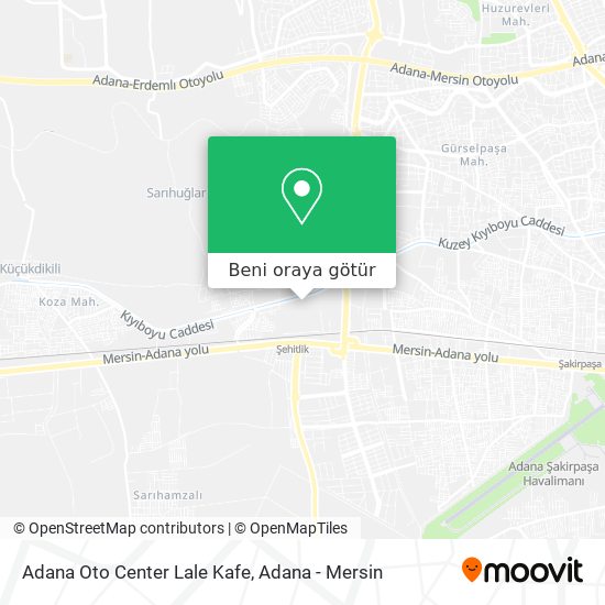 Adana Oto Center Lale Kafe harita
