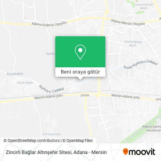 Zincirli Bağlar Altınşehir Sitesi harita