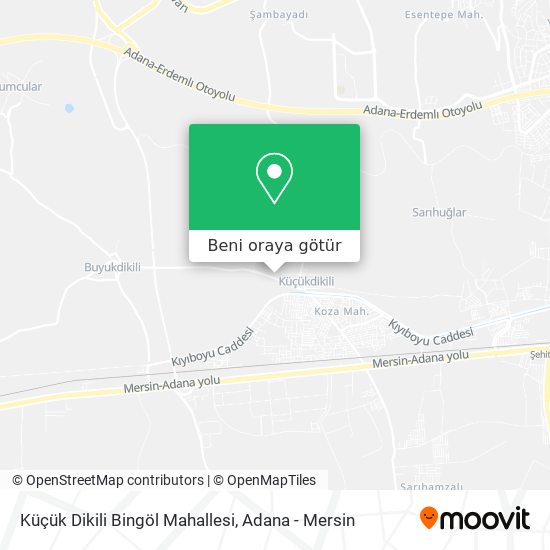 Küçük Dikili Bingöl Mahallesi harita