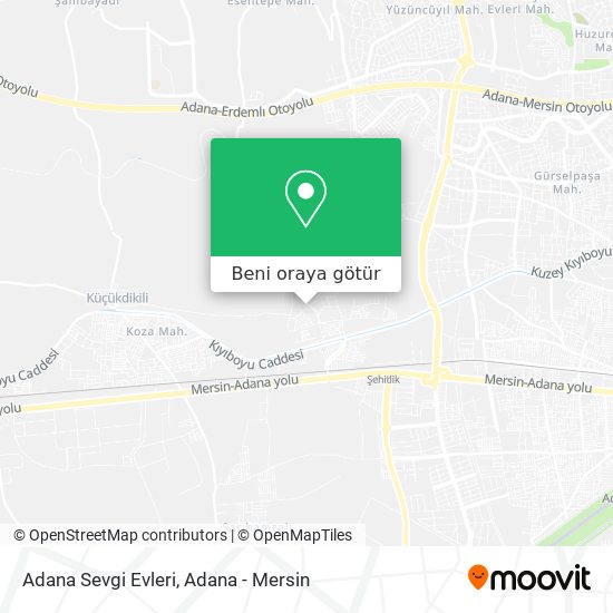 Adana Sevgi Evleri harita