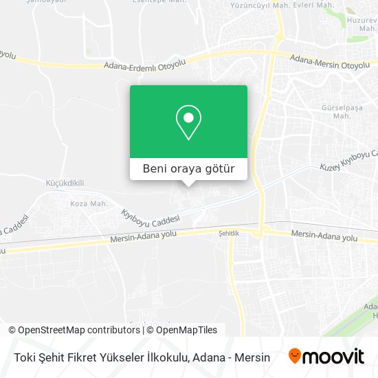 Toki Şehit Fikret Yükseler İlkokulu harita