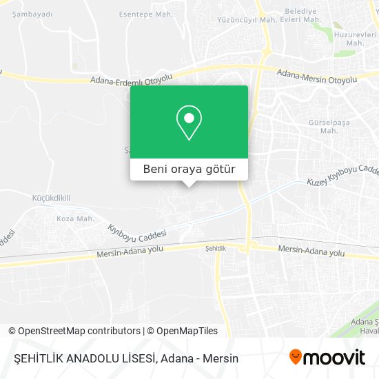 ŞEHİTLİK ANADOLU LİSESİ harita