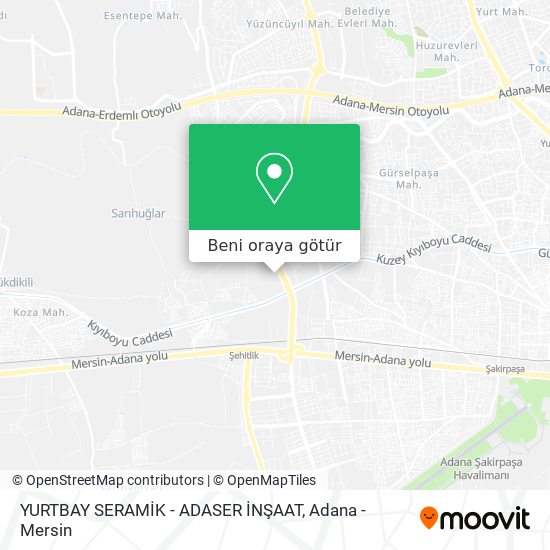 YURTBAY SERAMİK - ADASER İNŞAAT harita