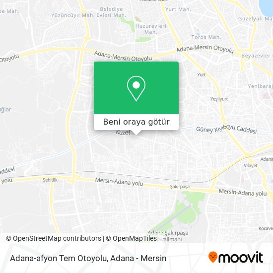 Adana-afyon Tem Otoyolu harita